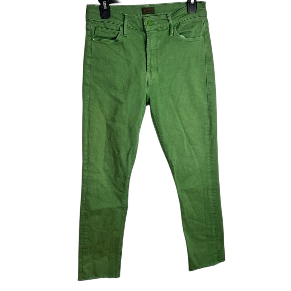 Mother The Mid Rise Dazzler Ankle Fray Play Date in Juniper Size 29 - Picture 3 of 13